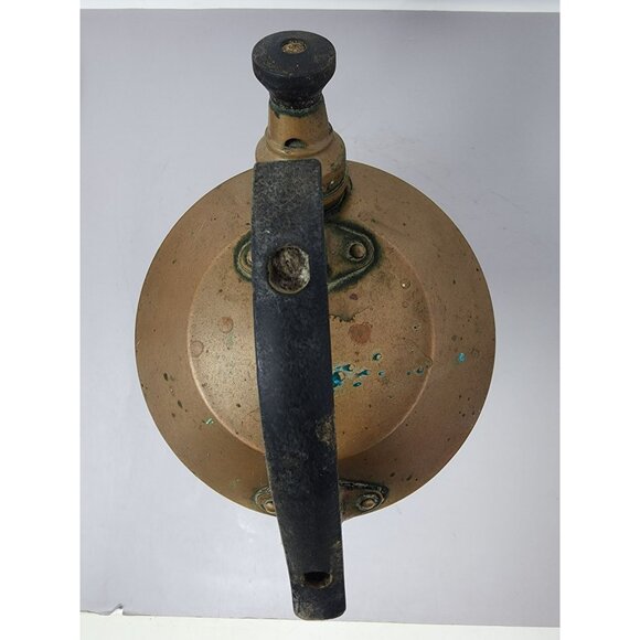 Copper Tea Kettle Black Handle Antique Rustic Patina Collectible‎ Water Boiler - Picture 6 of 11